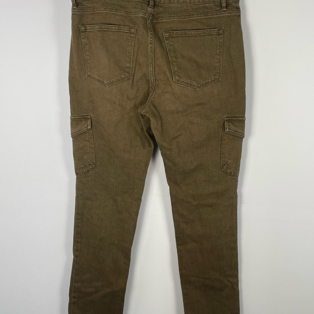 Vintage Lauren Ralph Lauren Brown Cargo Pocket Jeans Pants Size 8P Petite - Picture 2 of 8